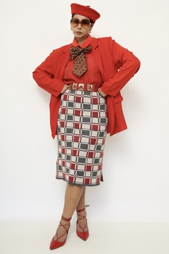 Blazer vermelho levinho vintage na internet