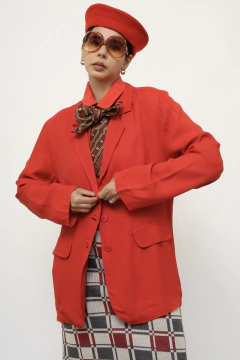 Blazer vermelho levinho vintage - Capichó Brechó
