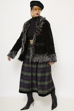 Casaco preto aveludado Penny - comprar online