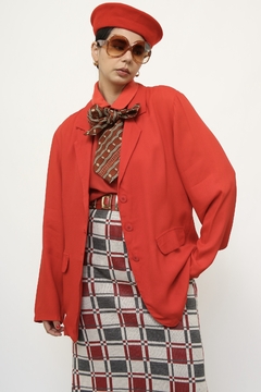 Blazer vermelho levinho vintage na internet