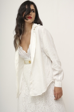 Camisa linho manga longa