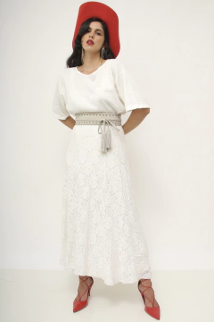 Blusa branca suspiro vintage