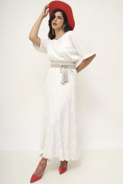Blusa branca suspiro vintage