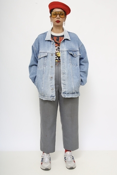 Jaqueta jeans motorcicle costas vintage - loja online
