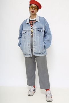 Jaqueta jeans motorcicle costas vintage na internet