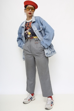 Jaqueta jeans motorcicle costas vintage - Capichó Brechó