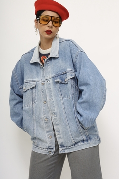 Jaqueta jeans motorcicle costas vintage - loja online