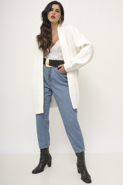Imagem do Cardigan maxi vintage branco