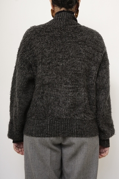 Cardigan cinza macio acinturado - comprar online
