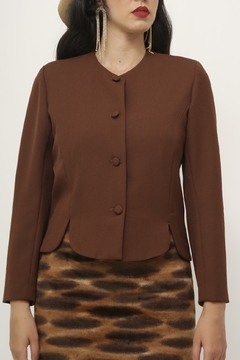 Blazer marrom curto vintage - comprar online