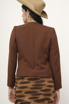 Blazer marrom curto vintage