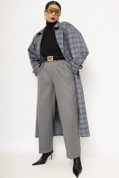 Casaco xadrez vintage forrado - comprar online