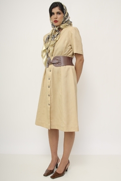 Imagem do Vestido linho bege midi