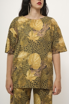 Conjunto estapado onça CALÇA + BLUSA
