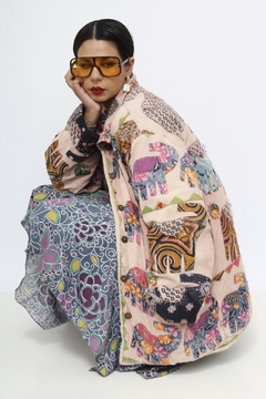 Jaqueta elefante vintage rosa - loja online