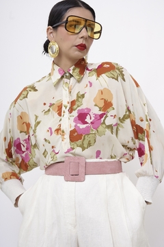 Camisa flores pala vintage