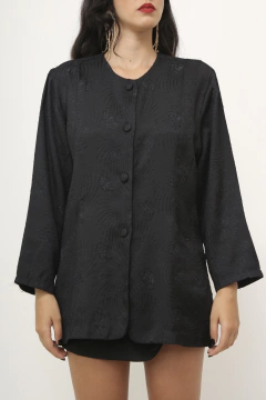 Blazer preto levinho textura - comprar online