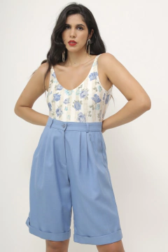 Body flores vintage azul - comprar online