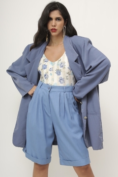Imagem do Maxi blazer azul longo