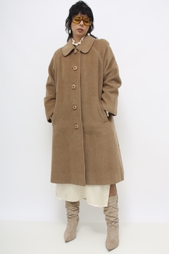 Maxi casaco camelo Lã forrado - loja online