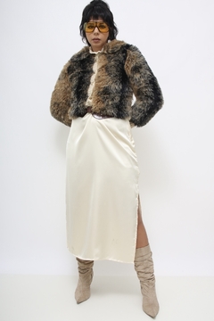 Tricot pelucia vintage creme - loja online