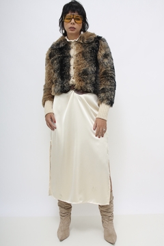 Tricot pelucia vintage creme