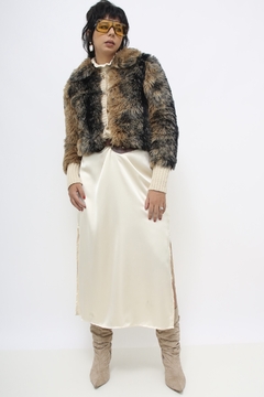 Tricot pelucia vintage creme - Capichó Brechó