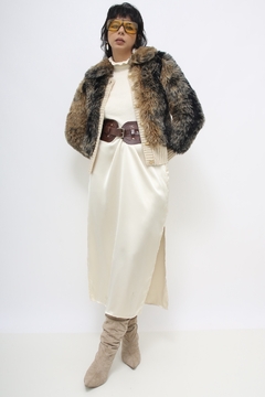 Tricot pelucia vintage creme na internet