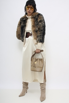 Tricot pelucia vintage creme - loja online