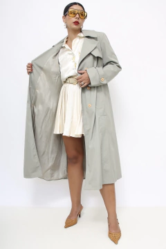 Imagem do Trench coat cinza forrado vintage
