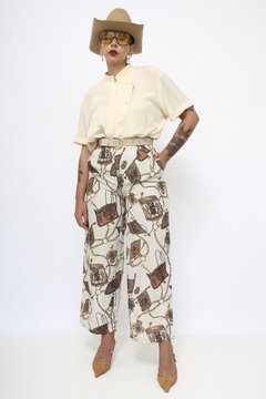 Calça estampa celaria western vintage