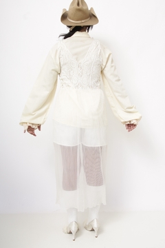 Camisola renda transparencia vintage - loja online