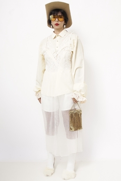 Camisola renda transparencia vintage - comprar online