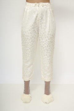 Imagem do Calça acetinada off white cintura alta