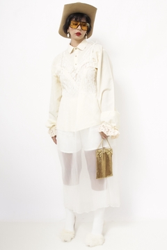 Camisola renda transparencia vintage