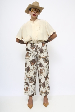 Calça estampa celaria western vintage