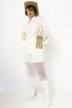 Camisola renda transparencia vintage - Capichó Brechó