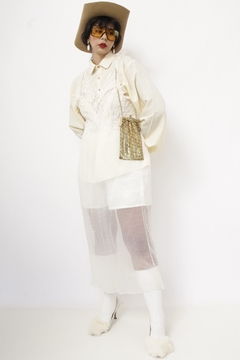 Camisola renda transparencia vintage na internet