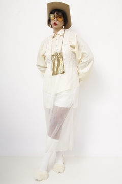 Camisola renda transparencia vintage