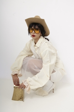 Camisola renda transparencia vintage - loja online