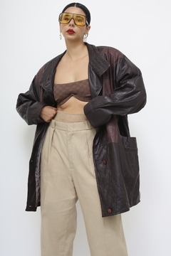 Blazer beringela couro recorte SANTIAGO CHILE - comprar online