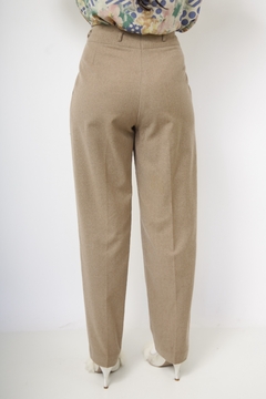 Calça cintura alta lã bege CORI VINTAGE na internet