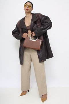 Blazer beringela couro recorte SANTIAGO CHILE - comprar online