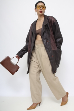 Blazer beringela couro recorte SANTIAGO CHILE - comprar online