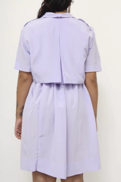 Vestido MAGGI ROUFF lilas capa vintage - loja online