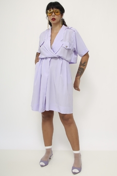 Vestido MAGGI ROUFF lilas capa vintage
