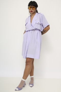 Vestido MAGGI ROUFF lilas capa vintage - Capichó Brechó