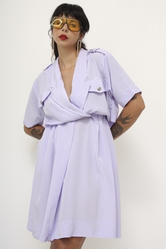 Vestido MAGGI ROUFF lilas capa vintage