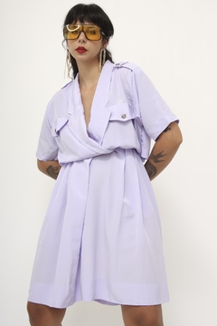 Vestido MAGGI ROUFF lilas capa vintage