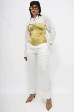 Corset limão dourado acetinado - comprar online